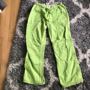 Koi lime green drawstring scrub pants